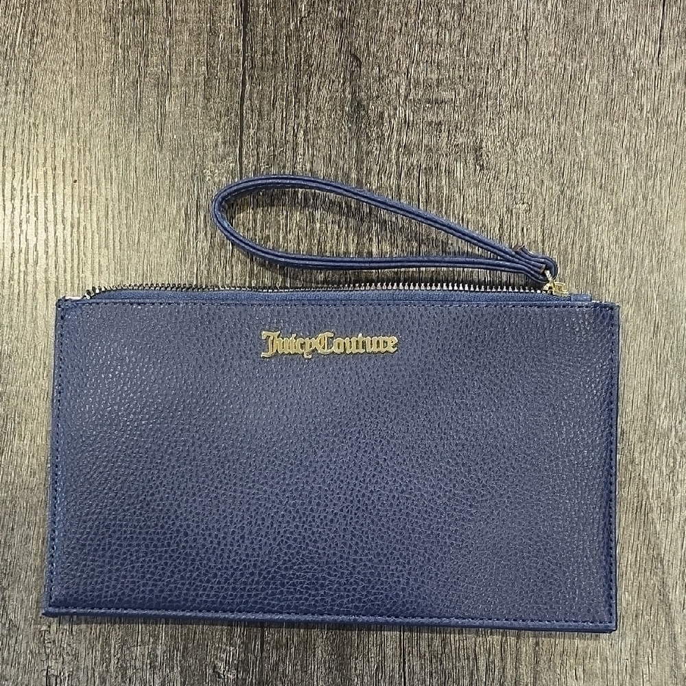 Juicy Couture Navy Clutch with Wrist Strap